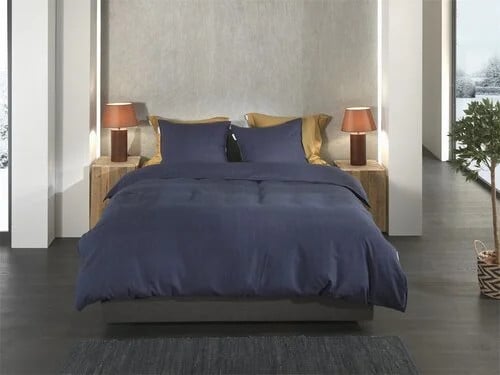 Heckett & Lane Spina dekbedovertrek Dark Blue 200x220 cm
