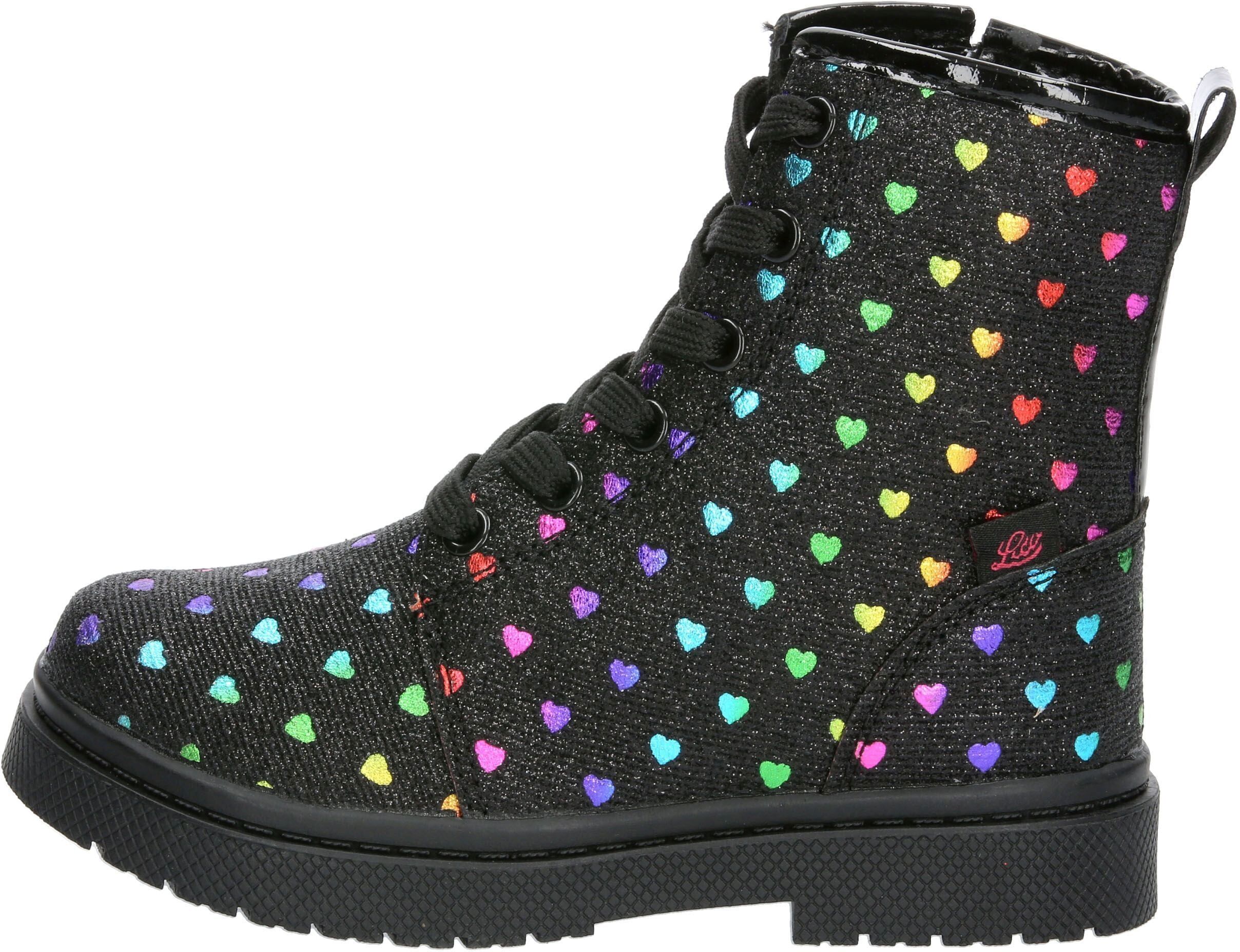 Stiefel LICO "Freizeitstiefel Isalie", Mädchen, Gr. 29, schwarz, Synthetik, Schuhe Stiefel schwarz 29