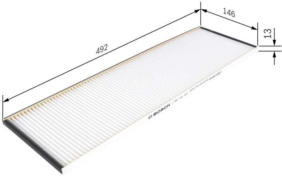 Filtre d'habitacle (filtre à pollen) BOSCH 1 987 431 207