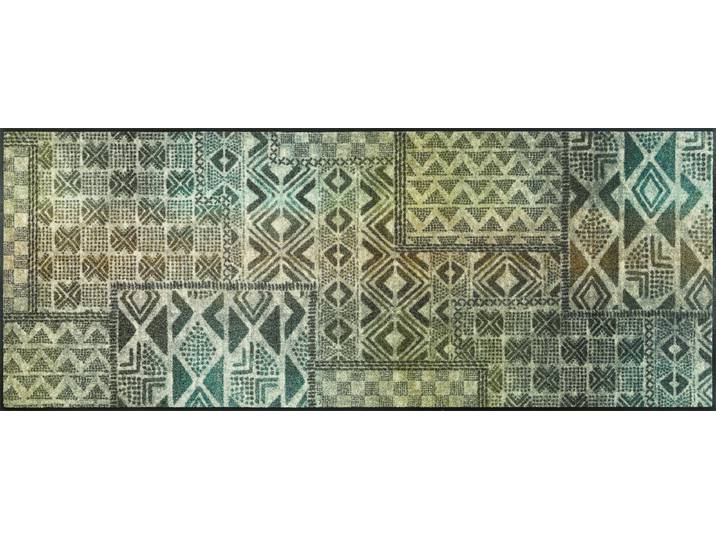 Fussmatte und Läufer Aztec Nomad , grün (bunt), B:75cm H:7mm L:190cm, Obermaterial: 100% Polyamid, WASH+DRY BY KLEEN-TEX, Teppiche, Fussmatte
