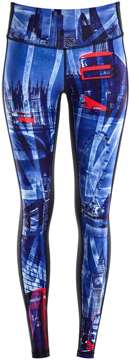 Leggings WINSHAPE "AEL110-London", Damen, Gr. XS, Normalgrössen, bunt (london), 80% Polyester, 20% Elasthan, Hosen Leggings, mit leichtem Kompressionseffekt london XS, Normalgrössen
