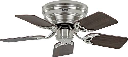 CasaFan FLAT 75-III BN-NB/BU Flügel Nussbaum/Buche Deckenventilator Chrom (gebürstet) Wendbare Flügel, Winterbetrieb