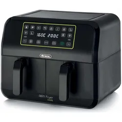 Ariete Airy Fryer Dual, Fritteuse, Schwarz