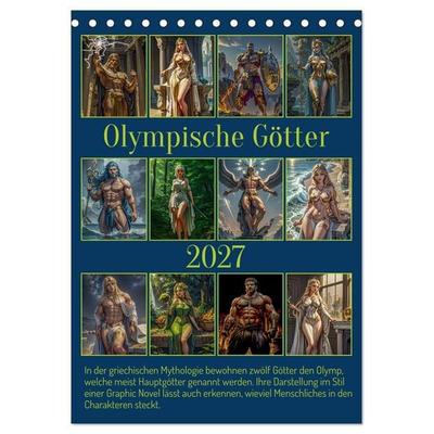 Olympische Götter (Tischkalender 2027 DIN A5 hoch), CALVENDO Monatskalender