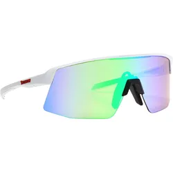 Demon, Unisex, Sportbrille, Roubaix Filter 2 (MAT WHITE GREEN, Green Mirror), Grün, Weiss