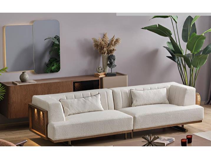 JVmoebel Sofa Modernes 4-Sitzer Sofa Designer Couch Wohnzimmer Polstersofa, 1 Teile