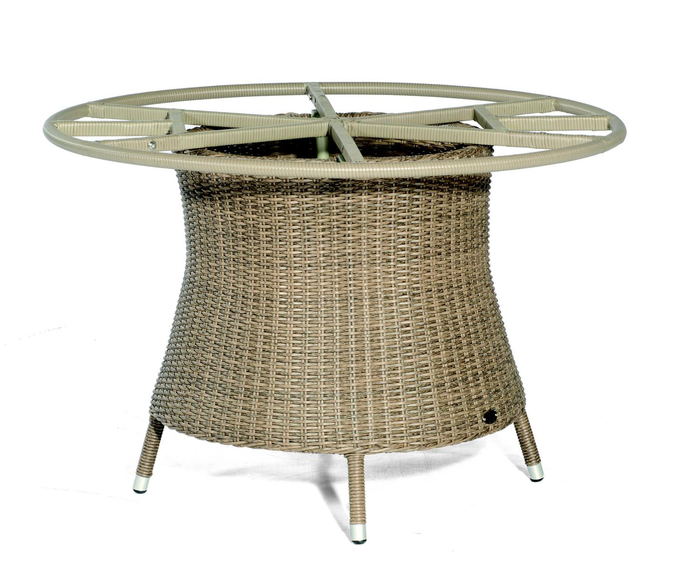 MUESING Tischgestell Base-Polyrattan 110 cm rund Alu/KS rustic-stream 16905779
