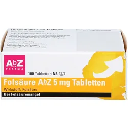 Folsäure Abz 5mg Tabletten 100 ST
