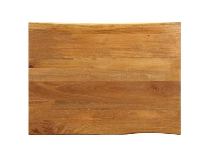 PTUGUOF Tischplatte Massivholz Mango 90x80x3,8 cm Mit Naturkante, Vielseitig Kombinierbar, Leicht Zu Reinigen, Einzigartige Holzmaserung