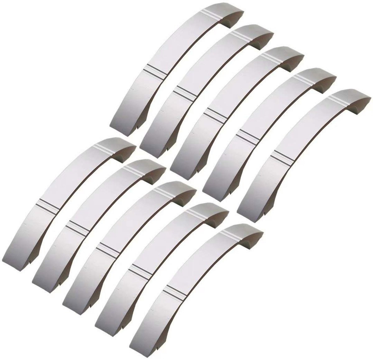 Eenvoudige Ladeknoppen van Aluminiumlegering - 10 Stuks - Zilver