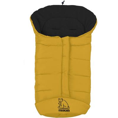 Fußsack HEITMANN FELLE "Eisbärchen - Winterfußsack Copy Fleece", Kinder, gelb (ocker), Polyester, Fußsäcke Fußsack, mit Fleecefutter, Mumienform möglich, für Kinderwagen, waschbar