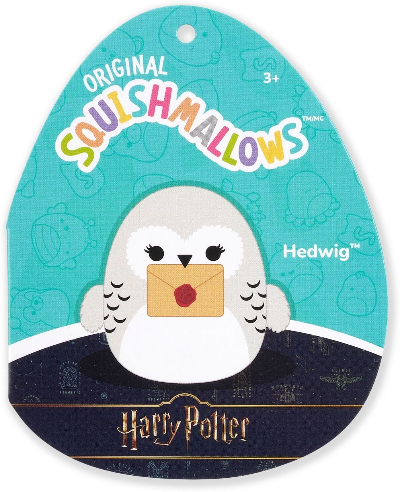 Squishmallows - Harry Potter Hedwig with Letter - 8-Inch Collectible Plush Toy for Fans of All Ages
