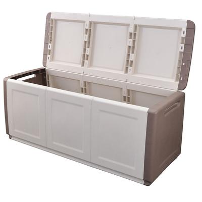 Aufbewahrungsbox 330L Beige/Taupe 138 x 53 x H57cm Polypropylen-Tragegriffe INTEC