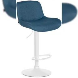CLP Barhocker Solon Weiß blau/Stoff