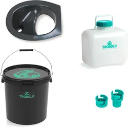Trobolo Do it yourself Set 4 teilig für den Eigenbau der Trenntoilette 22 Liter grau