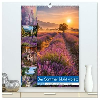 Der Sommer blüht violett (hochwertiger Premium Wandkalender 2027 DIN A2 hoch), Kunstdruck in Hochglanz