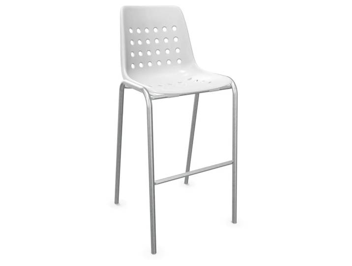 Barstuhl Bermuda von Schaffner / Farbe: Weiss / Grösse: 52 x 54 cm