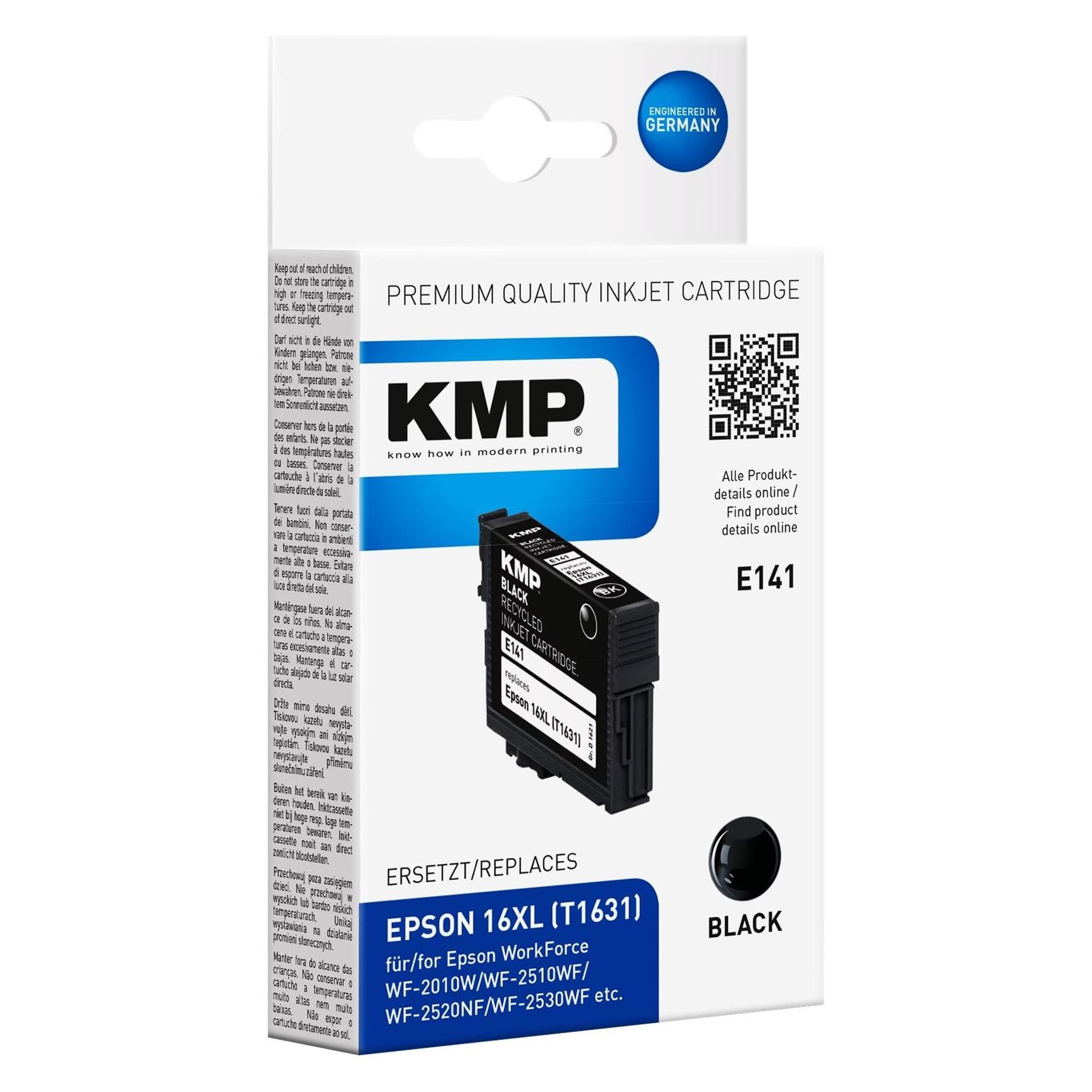 KMP E141 Tintenpatrone kompatibel mit Epson T1631 (BK) (1621,4001)