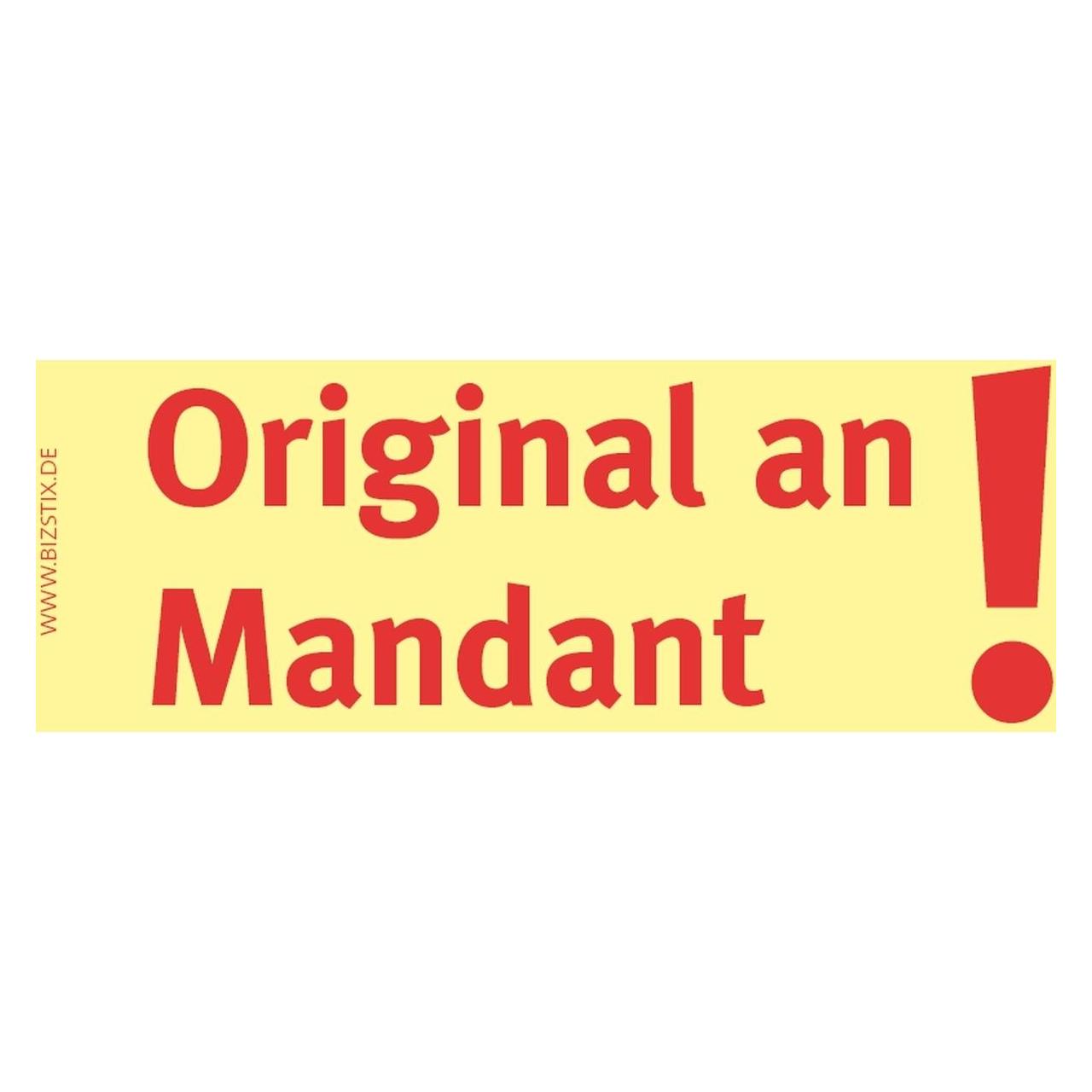 Bizstix Notiz 'Orig. Mandant' 75x35mm (35 x 75 mm) (1301010156)