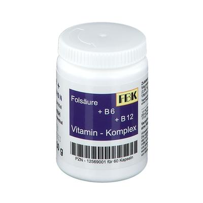 Folsäure+Vitamin B6+B12 Komplex N Kapseln 60 St