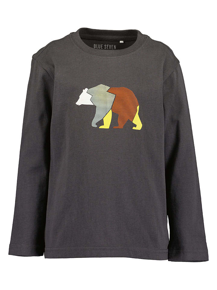 Blue Seven Longsleeve in Anthrazit - 98