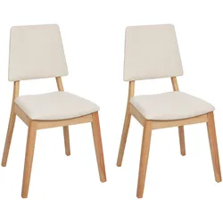 ESSZIMMERSTUHL 2er-Set Holz Helles Beige Merrill