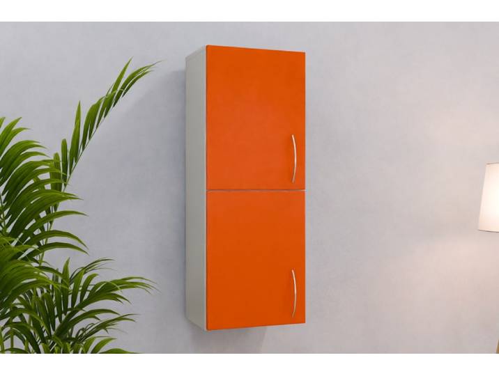 Badezimmer Hängeschrank nach Maß - RAL 2004 Reinorange - 102x39x28cm - Individuell konfigurieren