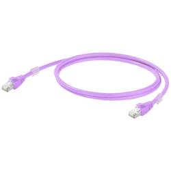 Weidmüller 2701550005 RJ45 Patchkabel CAT 6a S/FTP 0.50 m Violett Flammwidrig, mit Rastnasenschutz, mit Knickschutztülle, doppelt geschirmt 1 St.