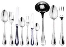 Mepra Raffaello Flatware Set with H/H Knives - 87 Pieces - Stainless Steel