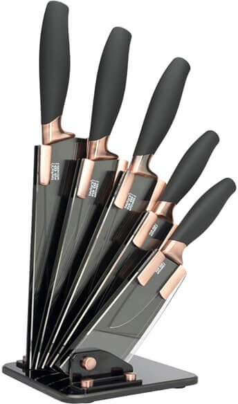Taylor s Eye Witness Brooklyn Copper 5 Piece Fan Knife Block Set