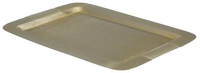 IH Casa Decor "Rectangular Hammered Tray 17"" X 12"" Gold"