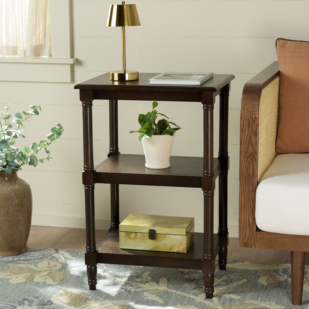 Safavieh Cassie End Table Dark Chocolate 76.2cm H X 50.17cm W X 38.1cm D
