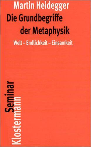 Martin Heidegger - Die Grundbegriffe der Metaphysik. Welt - Endlichkeit - Einsamkeit - Preis vom 16.10.2026 11:41:07 h