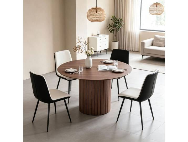 Table à Manger style minimaliste Table Repas forme ronde design fonctionnel