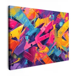 LEINWANDBILD Abstrakt - Formen - Farbenfroh Wandbild 40x30 cm