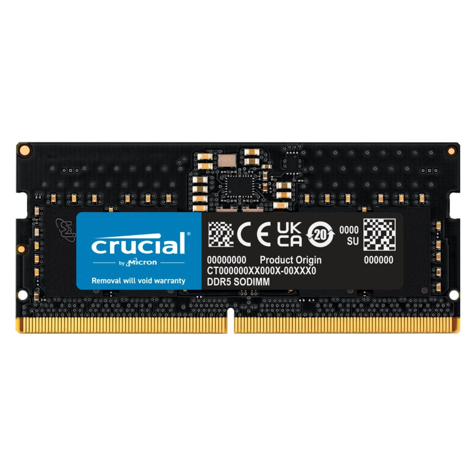 Crucial DDR5-5600 12GB SODIMM CL46 (16Gbit) (5600 MHz, DDR5-RAM, SO-DIMM) (CT12G56C46S5)