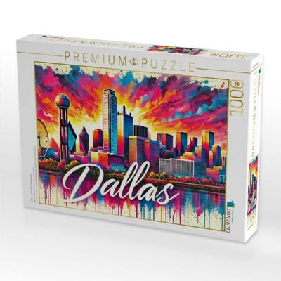 CALVENDO Puzzle Dallas - Lebendige Tucheansicht | 1000 Teile Lege-Größe 64x48cm Foto-Puzzle für glückliche Stunden