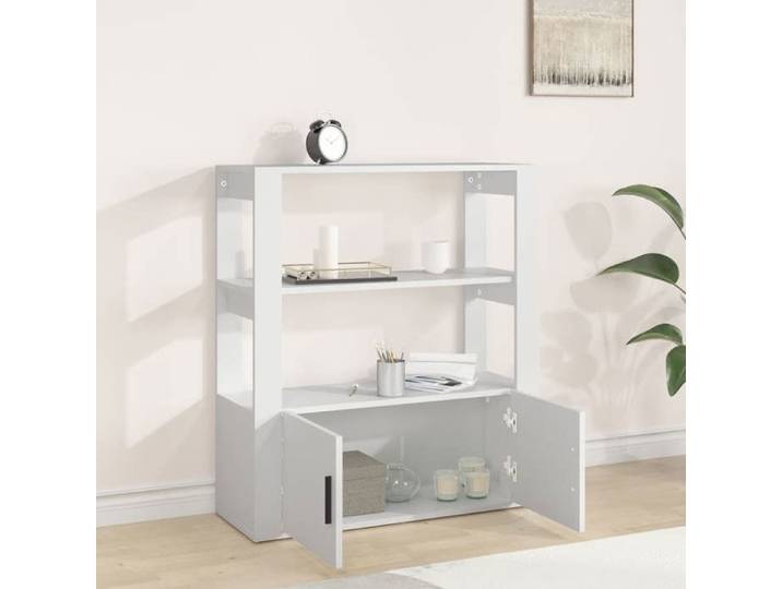 MGH - TOP Buffet de rangement - Cabinet/Commode Bois - Blanc 80x30x90 cm - Bois d'ingénierie LV1880