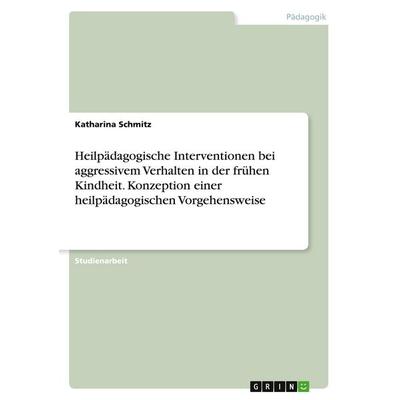 Heilpädagogische Interventionen bei aggressivem Verhalten in der frühen Kindheit. Konzeption einer heilpädagogischen Vorgehensweise, Taschenbuch von
