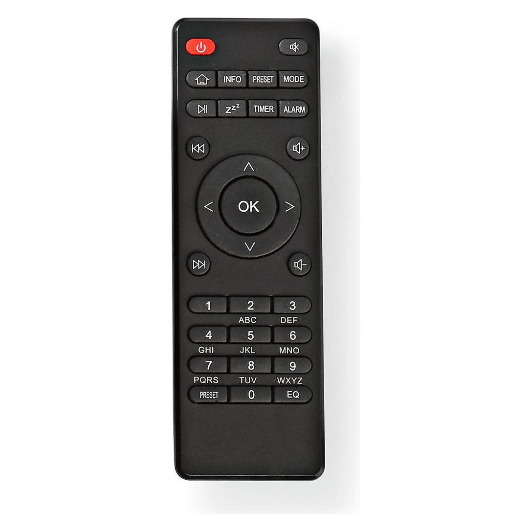 Nedis Replacement Remote Control Suitable for: RDIN3000BK / RDIN4000BK / RDIN5000BK / RDIN5005BK Fix (Universal Fernbedienung, Infrarot) (RDINRC300BK)