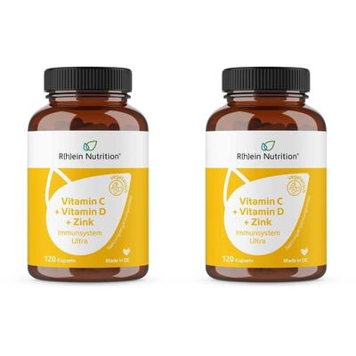 Vitamin C+Vitamin D+Zink Immunsystem Ultra Kapseln x2 2x120 St