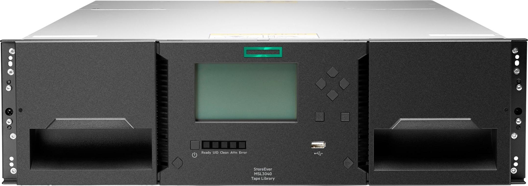 HPE Storage MSL3040 Tape Library 1x MSL LTO-9 SAS Drive 20x LTO-9 45TB Data Cartridges, Speicher-Autoloader & Bibliothek, Bandkartusche, Serial Attached SCSI (SAS), 2.5:1, LTO, 3U