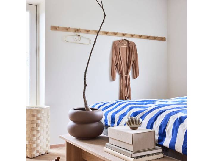 Linge de lit en coton coloris bleu