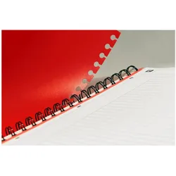 Oxford, Heft + Block, Elba Filing Book Schreibheft 80 Blatt Schwarz, Orange, Rot A4 (A4+)