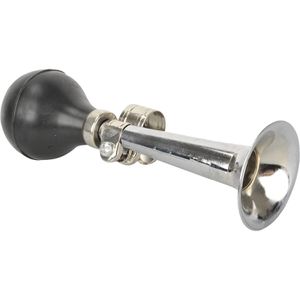 Fischer-MTS Fahrradklingel 85803, silber/schwarz, Ballhupe, Stahl, verchromt