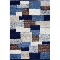 Paulig Teppiche Webteppich Salsa Swing PW 130 x 200 cm Schurwolle Blau