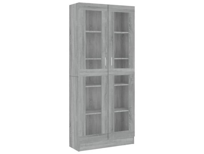 Armoire à vitrine - MOTHINESSTO - LY5641 - Bois ingénierie - 2 portes vitrées - 5 compartiments