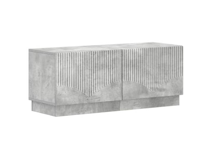 Foknhdi 2er Set TV-Schrank Betongrau Holzwerkstoff 49x35x40 cm Kompaktes Lowboard 2er Set in Beton-Optik für Wohnzimmer und Schlafzimmer mit flexiblem Türanschlag und Fach.