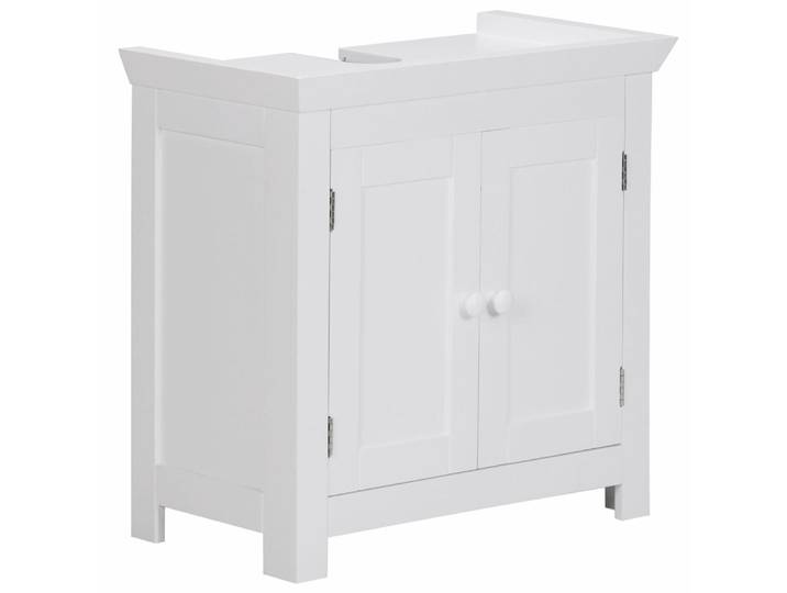 Meuble sous-vasque à 2 portes en mdf, blanc