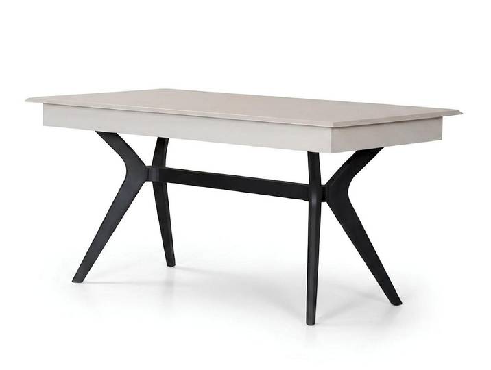 JVmoebel Esstisch Tisch Beige Bequem Modern Schwarze Akzente Geräumig Rechteckig, Made in Europa